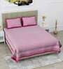 Pink Traditional 108 TC Cotton King Sized Bed Sheets with 2 Pillow Covers