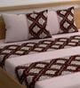 Pink Abstract 180 TC Microfiber Double Queen Bedsheet With 2 Pillow Covers