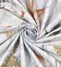 White Abstract 220 Tc Cotton Super King Bedsheet With 2 Pillow Covers