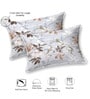 White Abstract 220 Tc Cotton Super King Bedsheet With 2 Pillow Covers