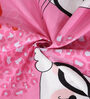 Pink Abstract 300 TC Cotton Blend  Double Bedsheet with 2 Pillow covers