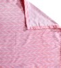 Pink Stripes 300 TC Cotton Blend Double King Sized Bedsheet With 2 Pillow Covers