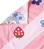 Pink Abstract 300 TC Cotton Blend Kids Double Bedsheet With 2 Pillow Covers