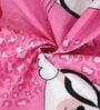 Pink Wildlife 300 TC Cotton Blend Double Queen Size Bedsheet With 2 Pillow Covers