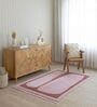 Pink Abstract Hand Tufted 8 Ft X 5 Ft  Dhurrie