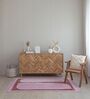 Pink Abstract Hand Tufted 8 Ft X 5 Ft  Dhurrie