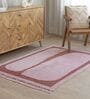 Pink Abstract Hand Tufted 8 Ft X 5 Ft  Dhurrie