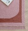 Pink Abstract Hand Woven 5 Ft X 3 Ft  Dhurrie