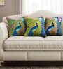 Pink Abstract Premium 16 x 16 Inches Cushion Cover (Set of 3)