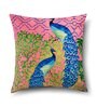 Pink Abstract Premium 16 x 16 Inches Cushion Cover (Set of 3)