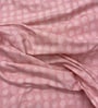 Pink Geometric Polycotton Double King Fitted Bedsheet With 2 Frill Pillow Covers