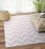 Pink Abstract Wool 4ft x 6ft Hand Tufted Carpet