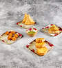 Pink Aluminium 6 Inch Square Appetizer Platters