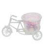 Cycle Basket White Fibre Showpiece