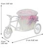 Cycle Basket White Fibre Showpiece