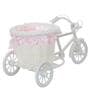 Cycle Basket White Fibre Showpiece