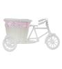 Cycle Basket White Fibre Showpiece