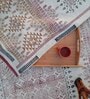 Pink and Black Cotton Geometric 6x4 Feet Hand Woven Dhurrie
