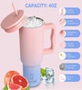 Pink and Blue 1200ml Stainless Steel Double Insulated Leak Proof Coffee Tumbler with Lid & Straw
