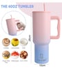 Pink and Blue 1200ml Stainless Steel Double Insulated Leak Proof Coffee Tumbler with Lid & Straw