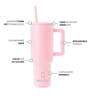 Pink and Blue 1200ml Stainless Steel Double Insulated Leak Proof Coffee Tumbler with Lid & Straw