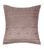 Pink and Blush Polyester Jacquard 16x16 inches Cushion Cover Set of 2