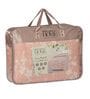 Pink and Brown Polyester Solid 200 GSM Double Bed Comforter