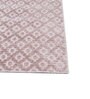 Pink and Purple Abstract Viscose 6 ft X 9 ft Hand Woven Carpet