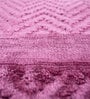 Pink and Purple Solid Bamboo Silk 5 ft X 8 ft Hand Woven Rectangle Carpet