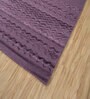 Pink and Purple Solid Bamboo Silk 5 ft X 8 ft Hand Woven Rectangle Carpet