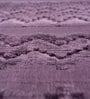 Pink and Purple Solid Bamboo Silk 5 ft X 8 ft Hand Woven Rectangle Carpet