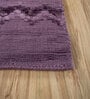 Pink and Purple Solid Bamboo Silk 5 ft X 8 ft Hand Woven Rectangle Carpet