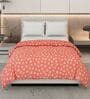 Pink and Yellow Polyester Solid 105 GSM Double Bed Comforter