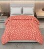Pink and Yellow Polyester Solid 105 GSM Double Bed Comforter