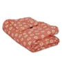 Pink and Yellow Polyester Solid 105 GSM Double Bed Comforter