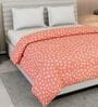 Pink and Yellow Polyester Solid 105 GSM Double Bed Comforter