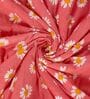 Pink and Yellow Polyester Solid 105 GSM Single Bed Comforter