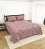 Pink Bedsheet 220 Tc Cotton King Bedsheet With 2 Pillow Covers