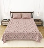 Pink Bedsheet 220 Tc Cotton King Bedsheet With 2 Pillow Covers