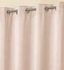 Pink Solid Polyester 5 Ft Blackout Eyelet Window Curtains (Set of 2)