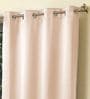 Pink Solid Polyester 5 Ft Blackout Eyelet Window Curtains (Set of 2)