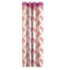 Pink Floral Polyester 5 Ft Semisheer Eyelet Window Curtains (Set of 2)