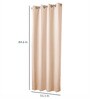 Pink Solid Polyester 7 Ft Blackout Eyelet Door Curtains (Set of 2)