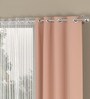 Pink Blackout Polyester 7 Feet Eyelet Set of 4 Curtains