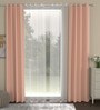 Pink Blackout Polyester 7 Feet Eyelet Set of 4 Curtains