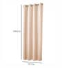 Pink Solid Polyester 9 Ft Blackout Eyelet Door Curtains (Set of 2)
