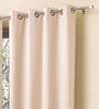Pink Solid Polyester 9 Ft Blackout Eyelet Door Curtains (Set of 2)