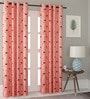 Pink Blackout Polyester 9 Feet Eyelet Long Door Curtains Set of 2