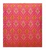 Pink Blended Cotton and Silk Woven Ikat 16x16 inches Cushion Covers (Set of 2)