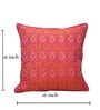 Pink Blended Cotton and Silk Woven Ikat 16x16 inches Cushion Covers (Set of 2)